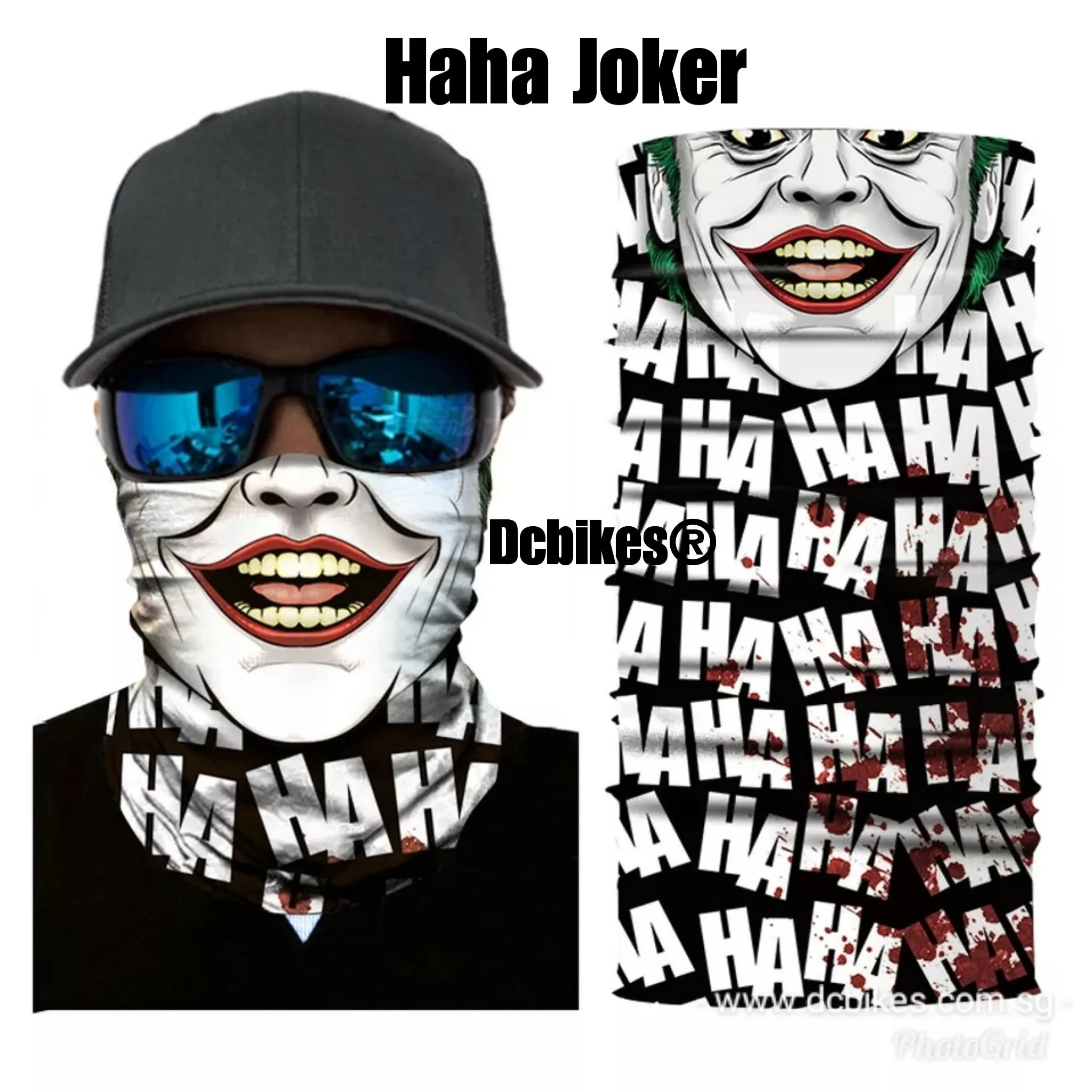 The Joker Skull Mask Half Face Bandana Scarf