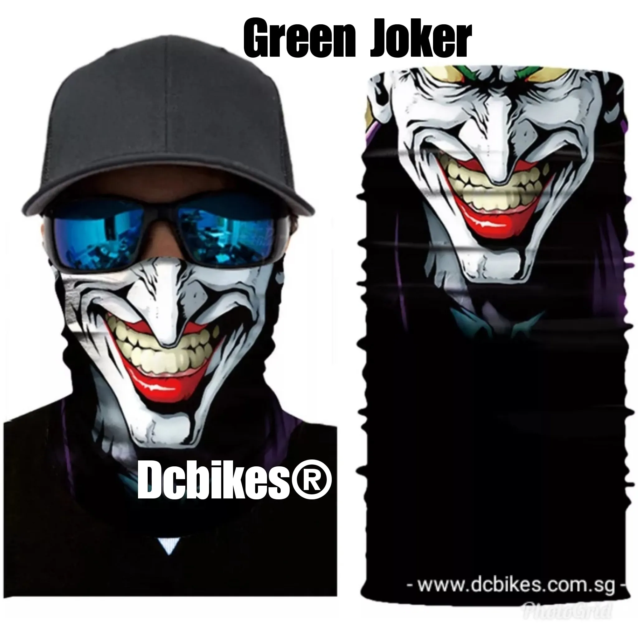 The Joker Skull Mask Half Face Bandana Scarf