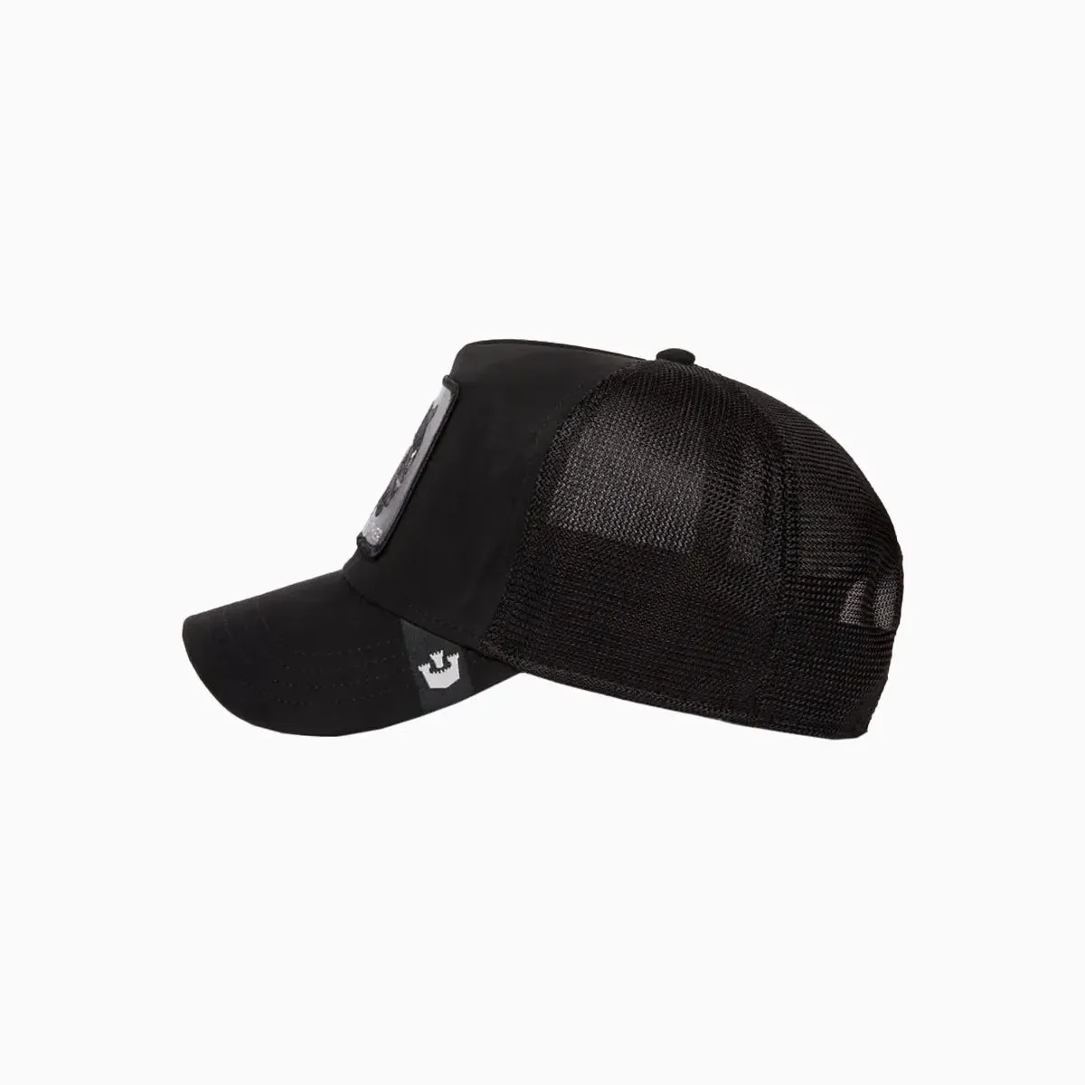 The Suede Panther Blacked Out Microsuede Trucker Hat