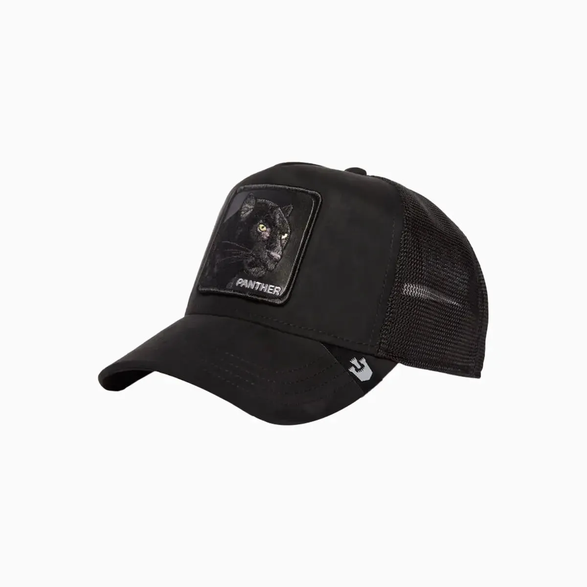 The Suede Panther Blacked Out Microsuede Trucker Hat