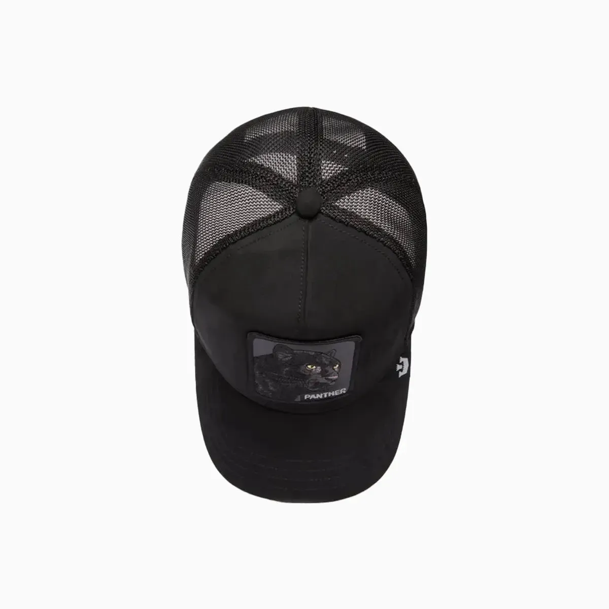 The Suede Panther Blacked Out Microsuede Trucker Hat
