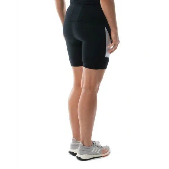 TYR Women's 6&quot; Carbon Tri Shorts Amp Pad RFSB6A Black White MSRP $109.99 Size XL