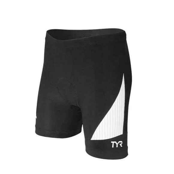 TYR Women's 6&quot; Carbon Tri Shorts Amp Pad RFSB6A Black White MSRP $109.99 Size XL