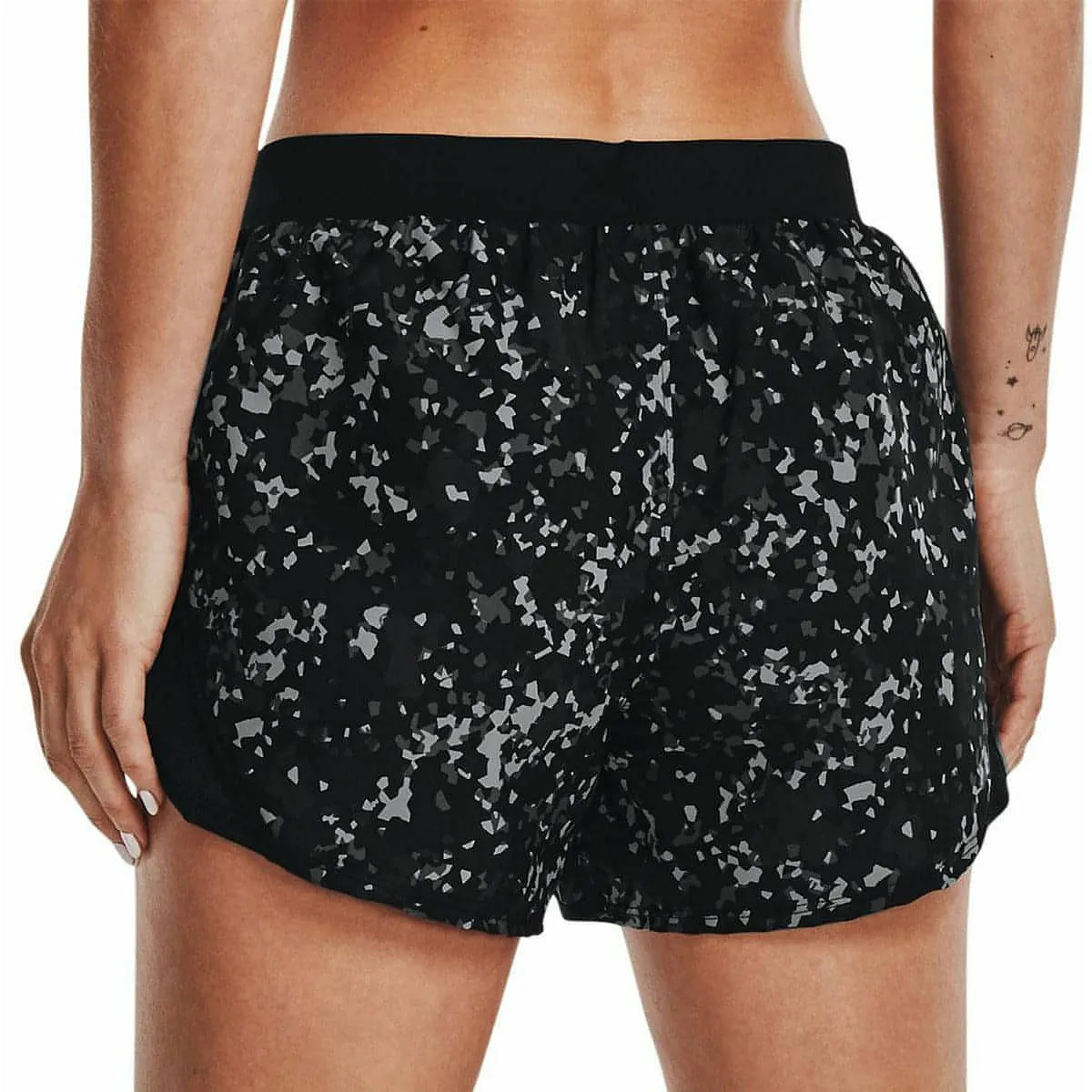 Under Armour Fly By 2.0 Printed Womens Running Shorts - Black