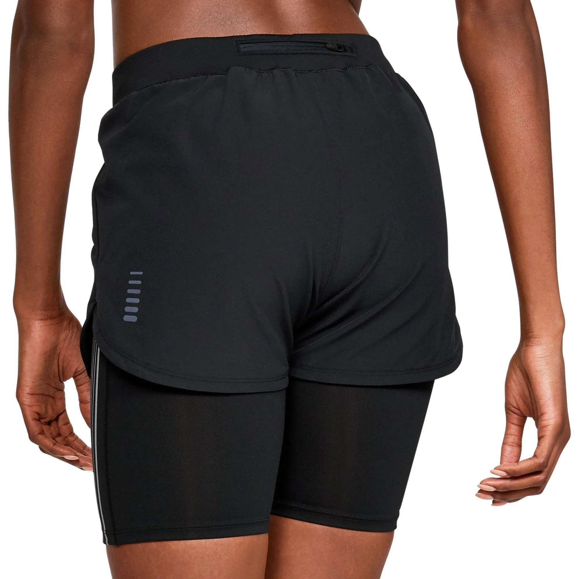 Under Armour Rush 2 In 1 Womens Running Shorts - Black