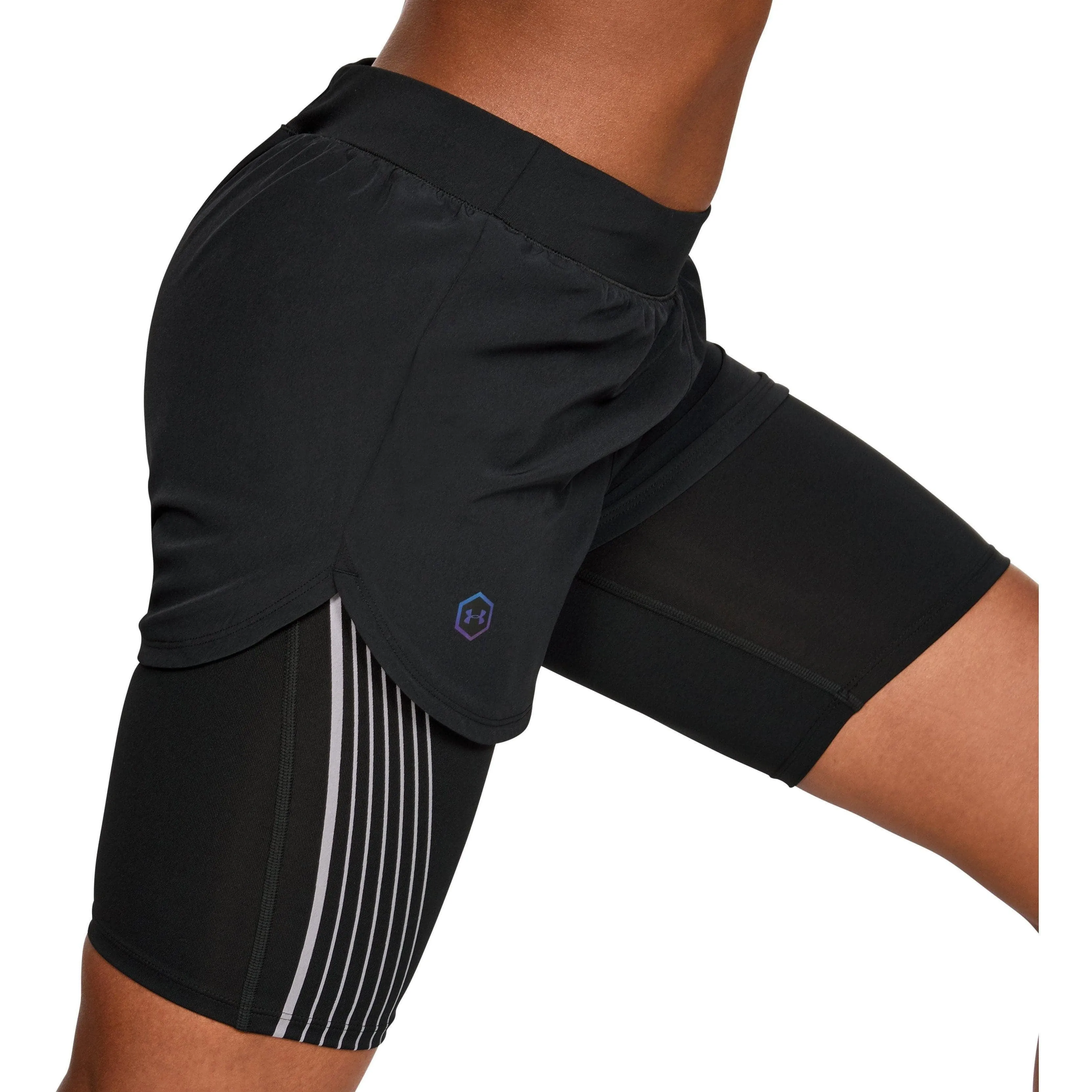 Under Armour Rush 2 In 1 Womens Running Shorts - Black