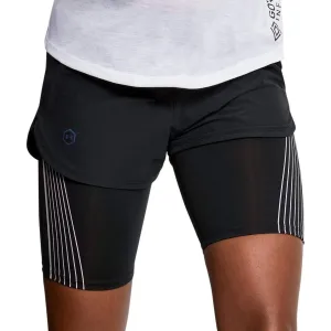 Under Armour Rush 2 In 1 Womens Running Shorts - Black