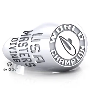 USA Masters Diving 2021 Championship Ring - Design 4.7.C (World Champion)