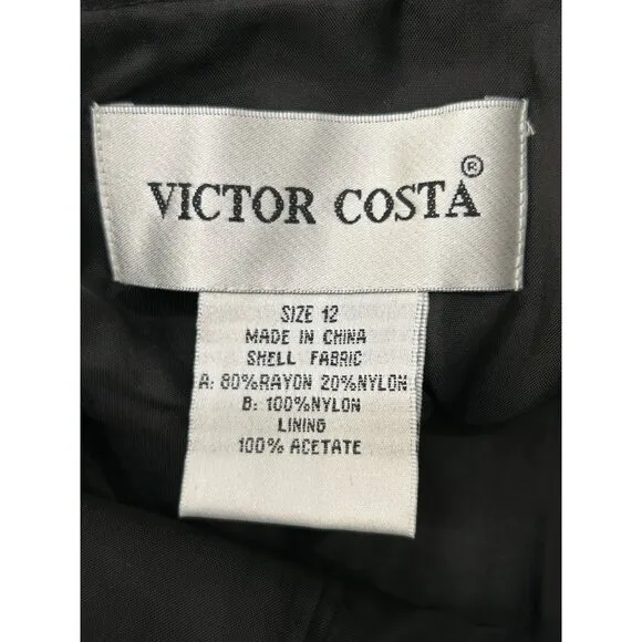 Victor Costa NWT Womens Black Velvet Whimsygoth Fairy Skirt Size 12