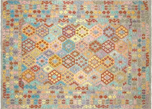 Vintage Afghan Maimana Kilim - 8'2" x 11'1"
