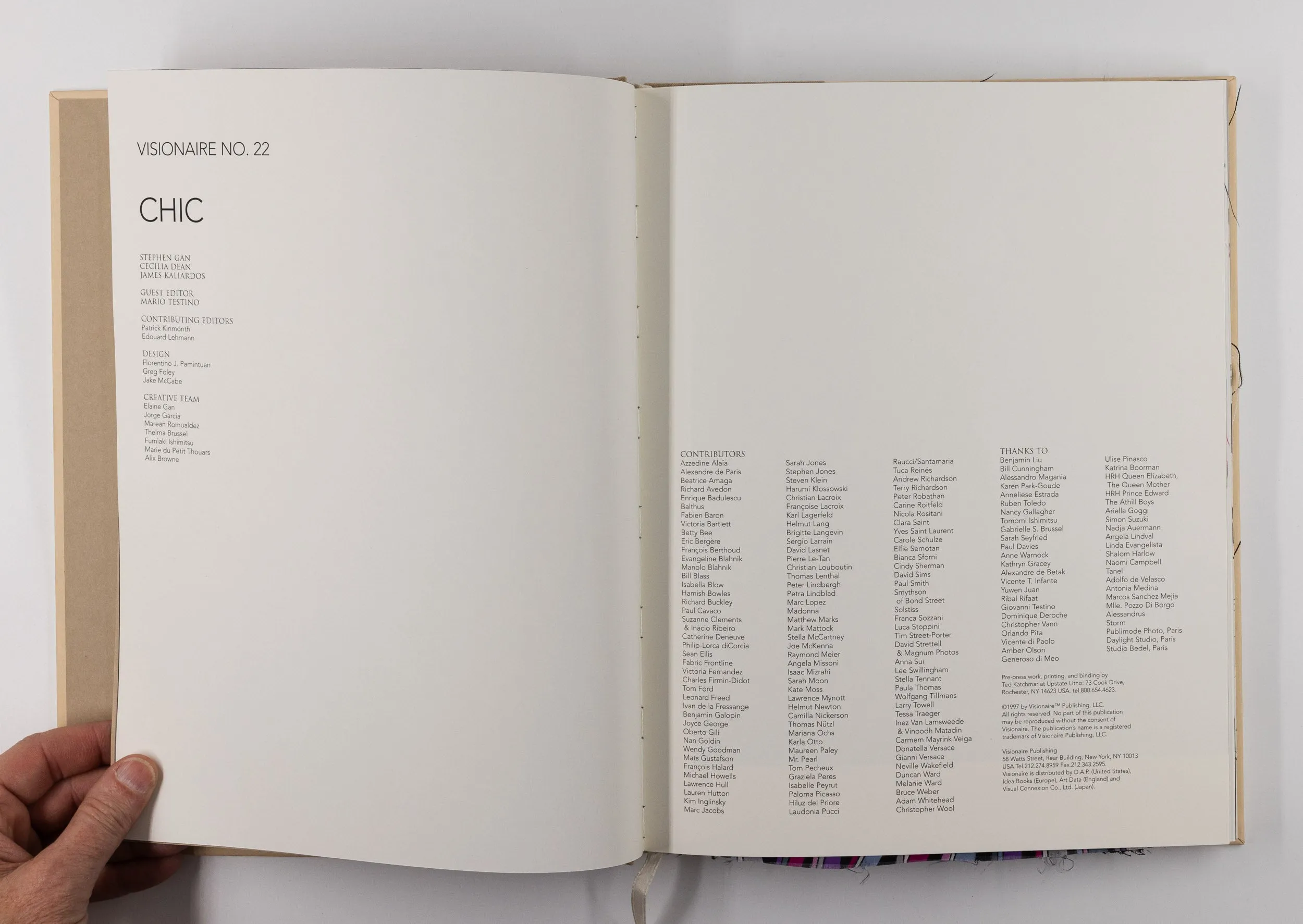 Visionaire 22 Chic – Mario Testino [Signed, 1st Ed.]