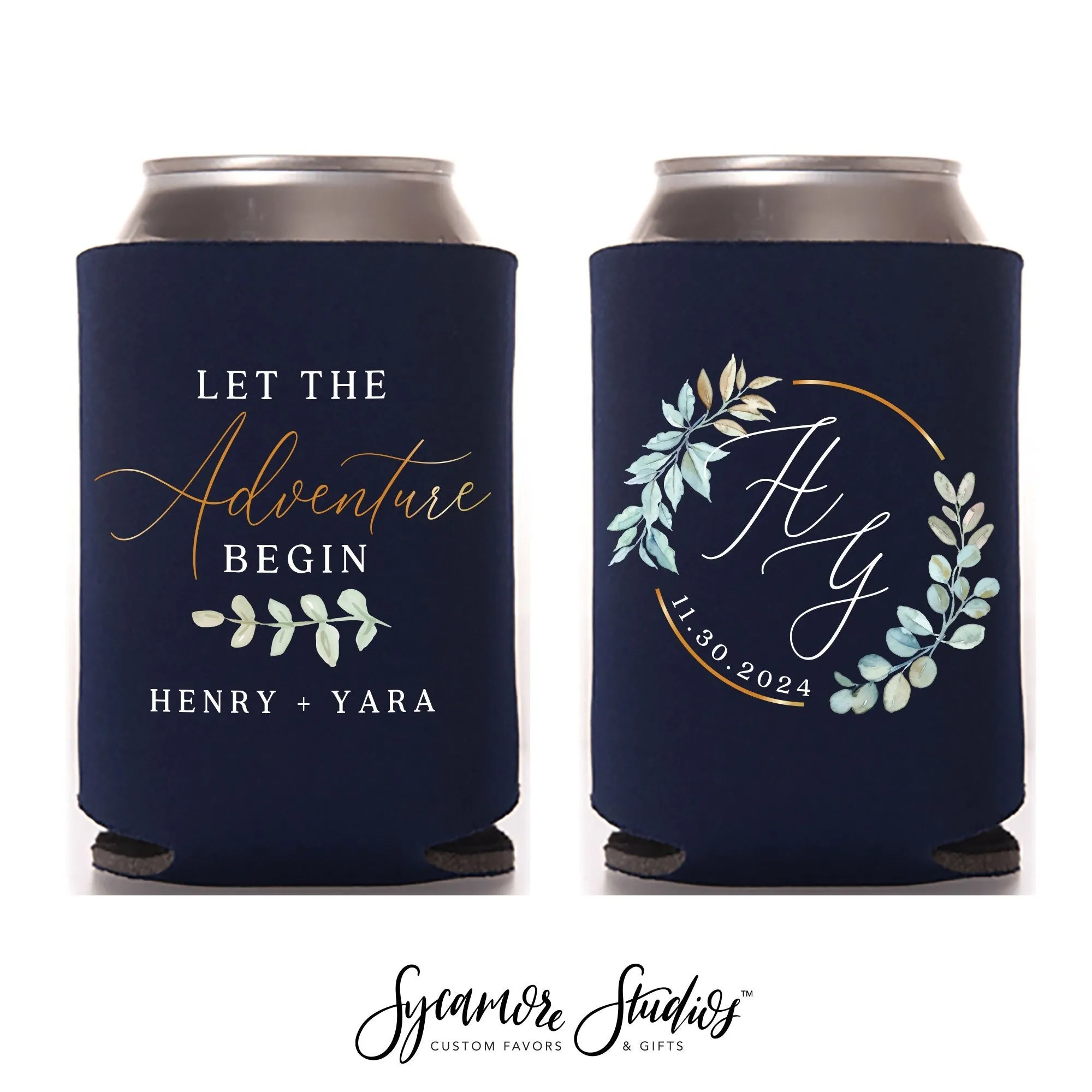 Wedding Can Cooler #13FR - Full Color