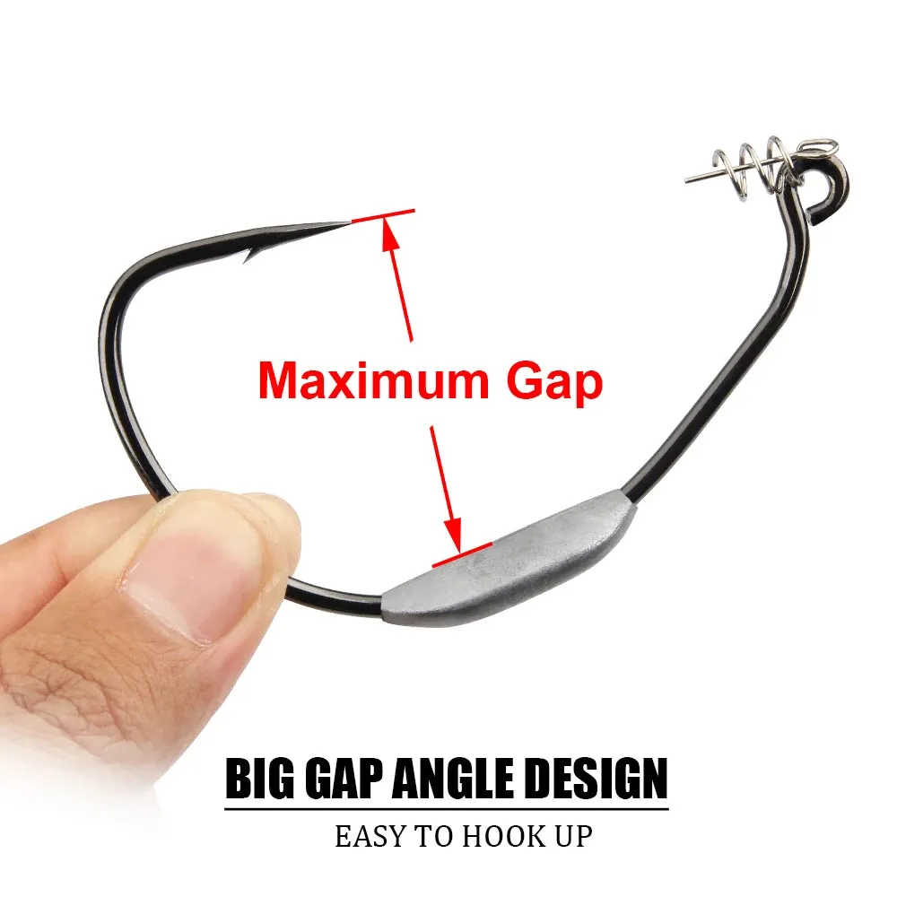 Weighted Swimbait weedless soft plastic Hook 5/0 7/0 10/0 Heavy Duty Wide Gap