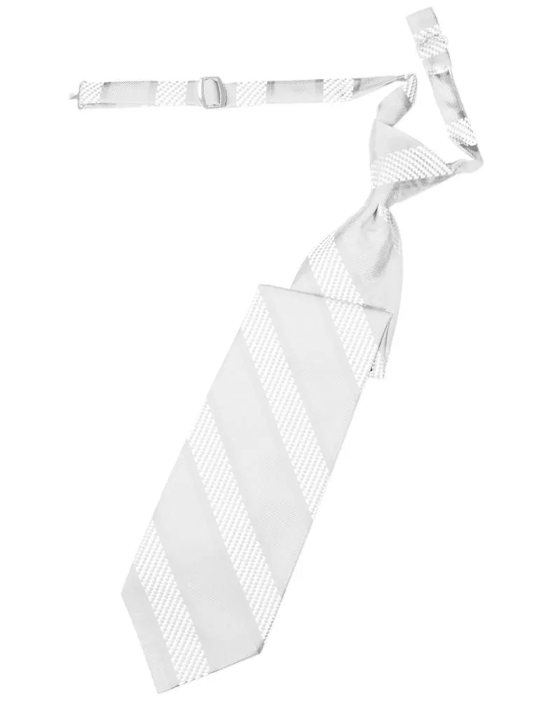 White Venetian Stripe Necktie