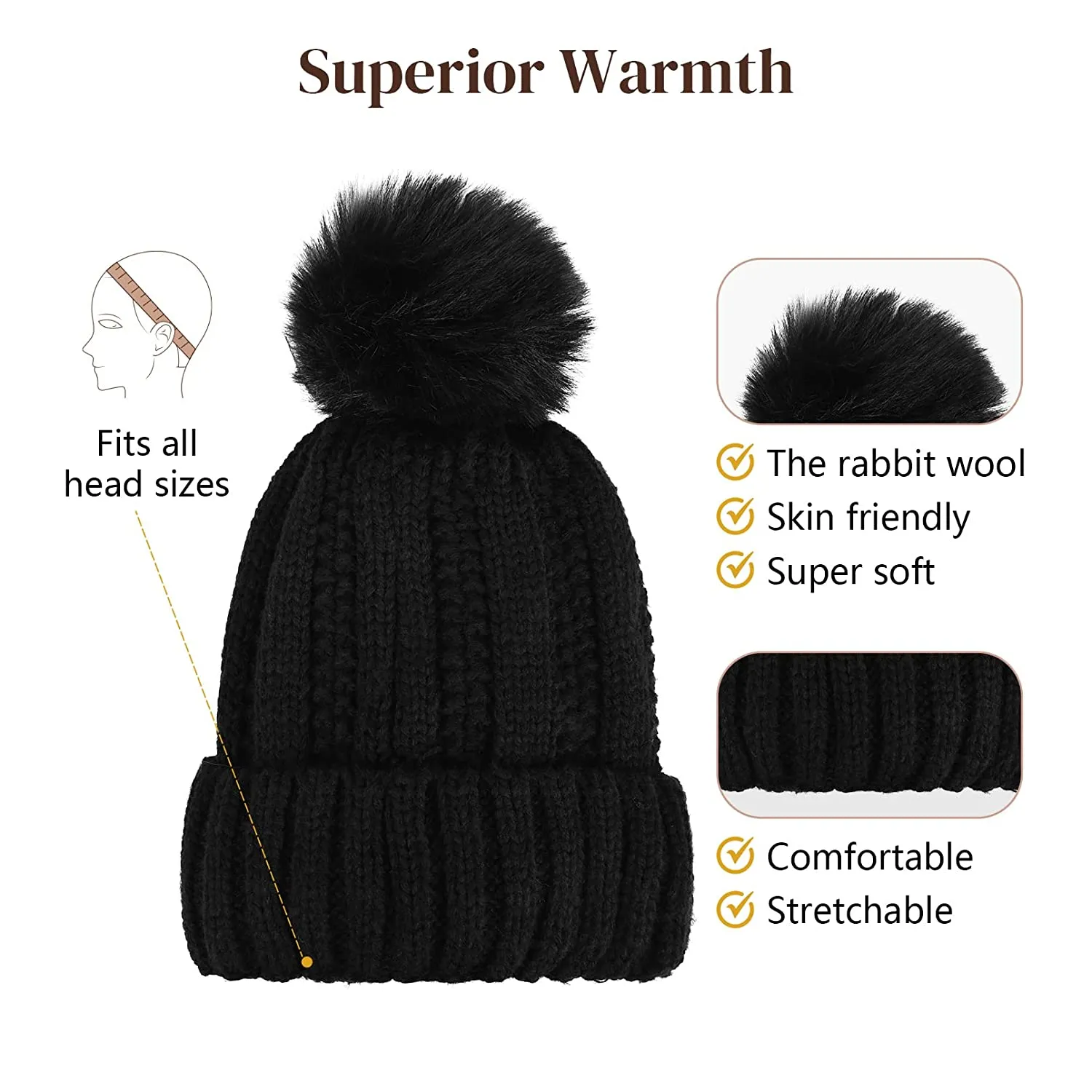 Wigyy  Ins Hot Hat Hair Extension Long Wavy Curly Black Hat Wig