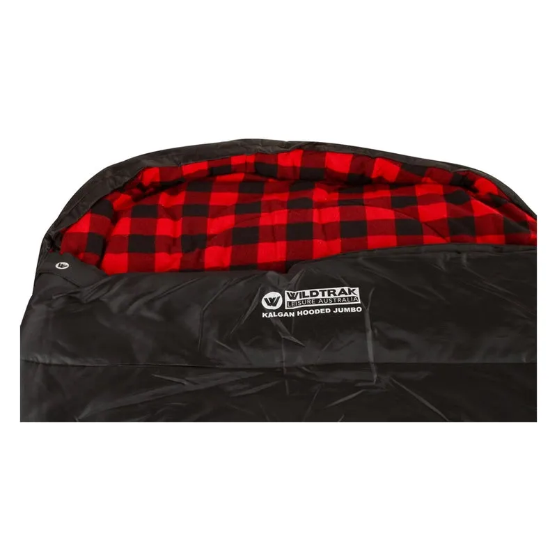 Wildtrak Kalgan Hooded Jumbo Sleeping Bag - 7c 230x90cm