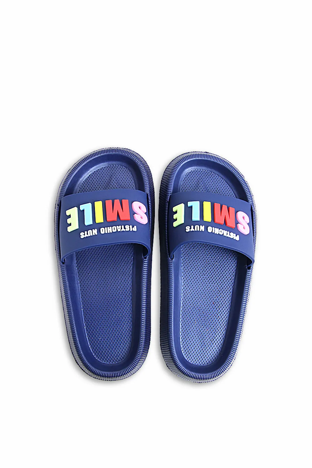 Women Rubber Upper and EVR Sole Smile Embossed Slippers