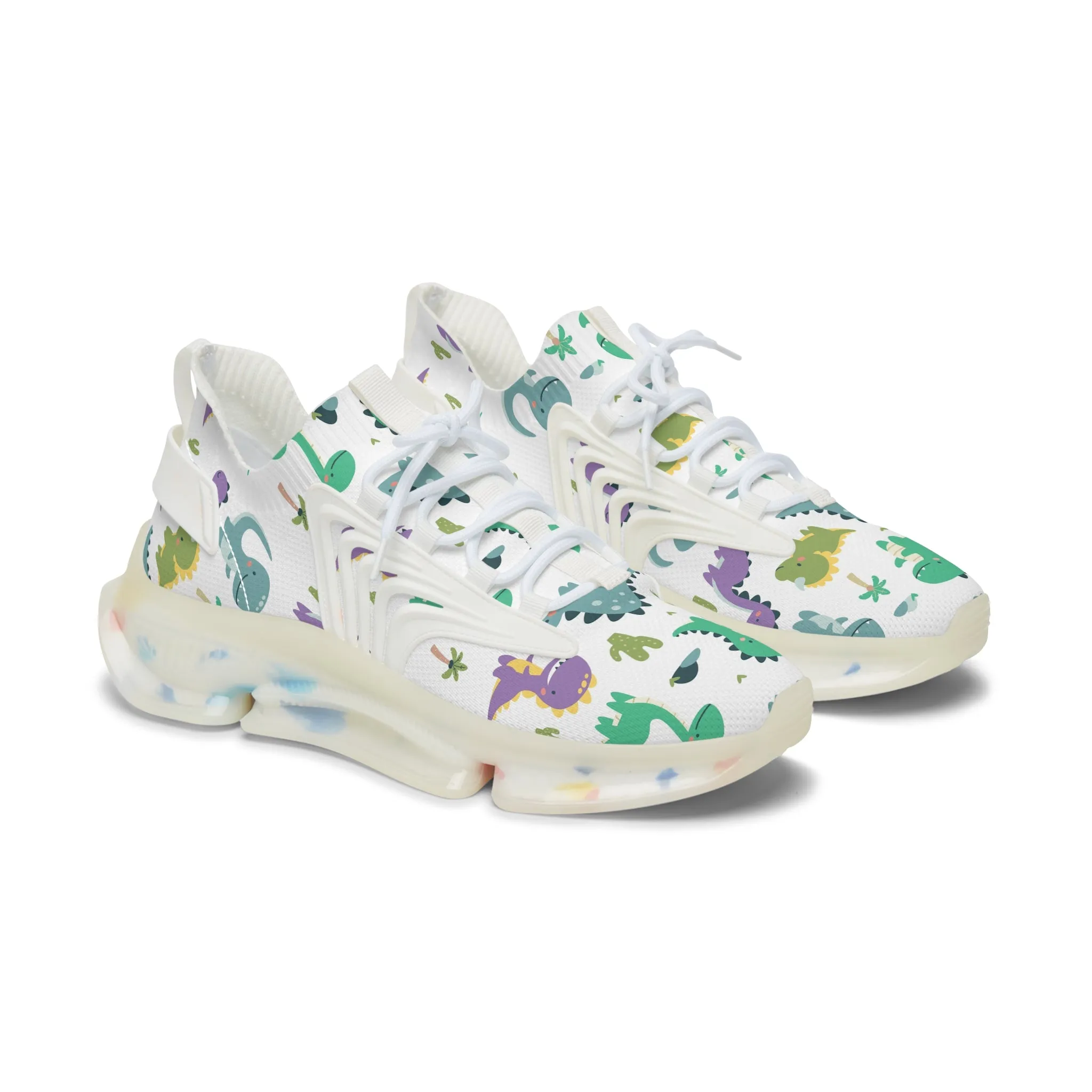 Women&#039;s Colorful Mesh Sneakers - Fun Floral Design