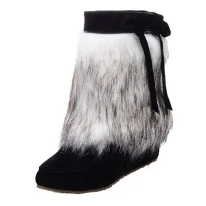 Women's Boot Height Increasing Suede Plush Winter