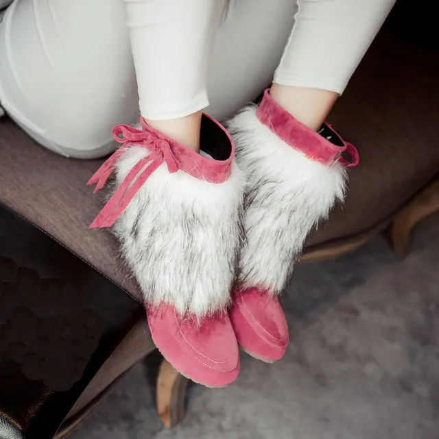 Women's Boot Height Increasing Suede Plush Winter