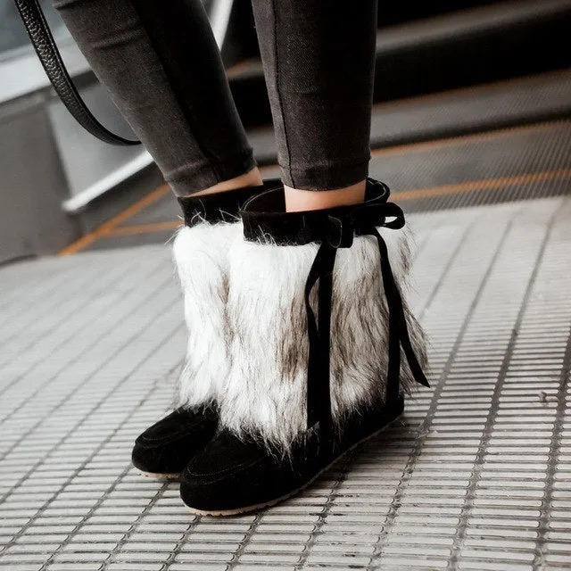 Women's Boot Height Increasing Suede Plush Winter