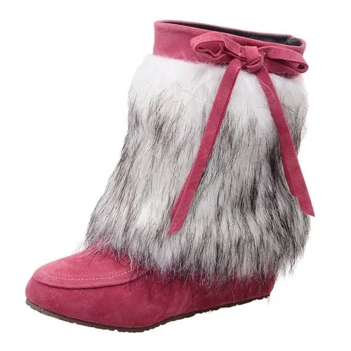 Women's Boot Height Increasing Suede Plush Winter