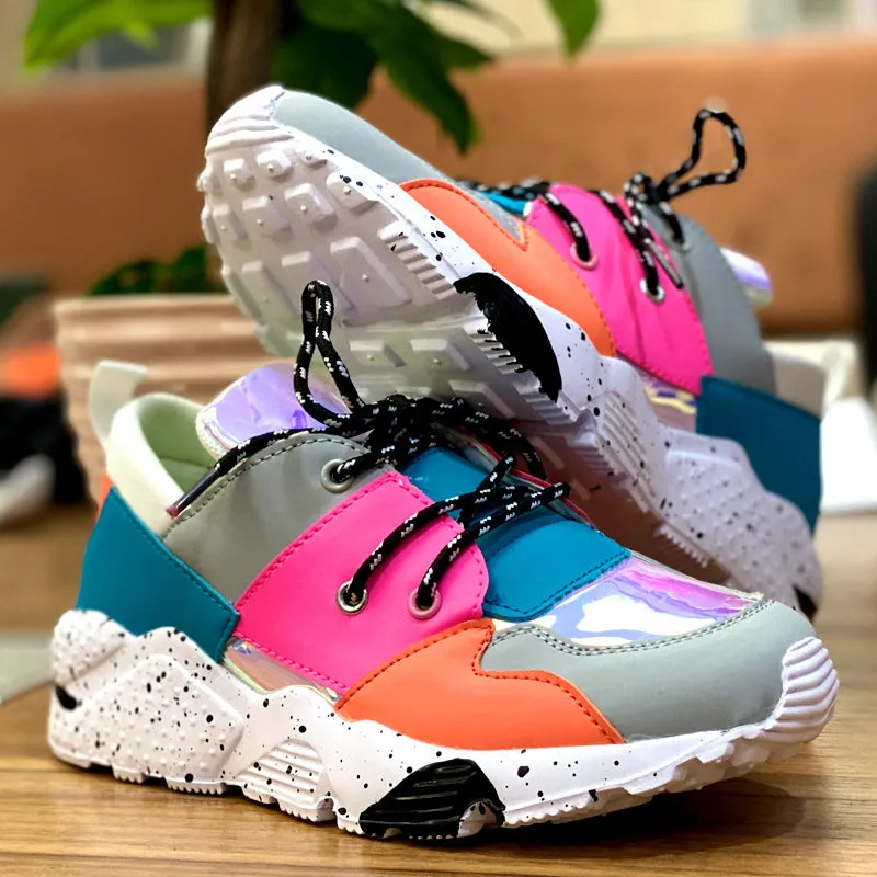 Women’s Stylish Multicolored Lace Up Sneakers | Ideal for All Seasons
